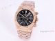 New Audemars Piguet Frosted Gold Royal Oak Rose Gold Watch 41mm Silver Dial with Stop Function High Copy (4)_th.jpg